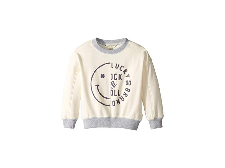 Lucky Brand Kids Antoinette Sweatshirt (little Kids) (whisper White) Girl's Sweatshirt