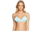 The Bikini Lab Solid Banded Triangle Bikini Top (blue) Women's Swimwear