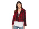 Jack By Bb Dakota Out Of The Woods Plaid Jacket (ruby) Women's Coat