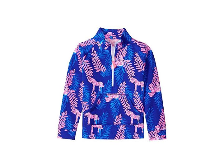 Lilly Pulitzer Kids Little Skipper Popover (toddler/little Kids/big Kids) (royal Purple Dazzle) Girl's Sweater