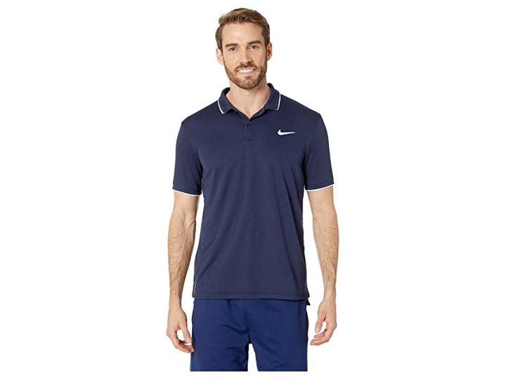 Nike Nikecourt Dry Polo Team (obsidian/white/obsidian) Men's Clothing