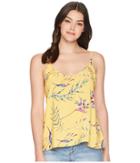 Roxy Black Waves (buff Yellow Stormy Flowers) Women's Clothing