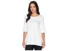 Karen Kane Side Slit Flare Sleeve Top (off-white) Women's Clothing