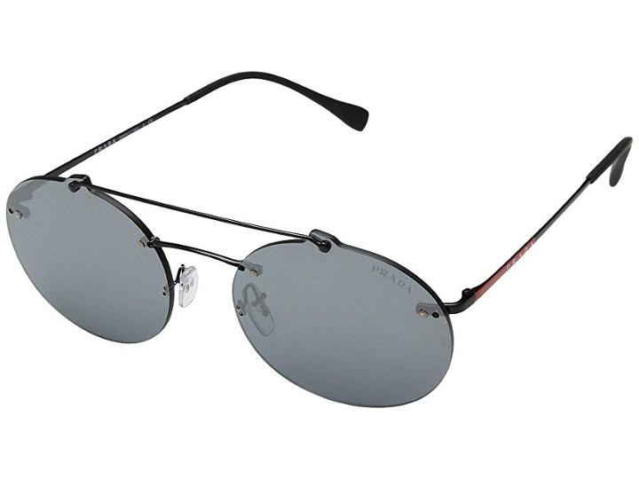 Prada Linea Rossa 0ps 56ts (black/grey Mirror/black) Fashion Sunglasses