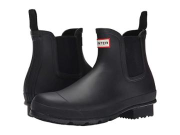 Hunter Original Dark Sole Chelsea Boots (black) Men's Rain Boots