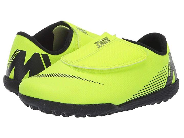 Nike Kids Vaporx 12 Club Tf Soccer (little Kid) (volt/black) Kids Shoes
