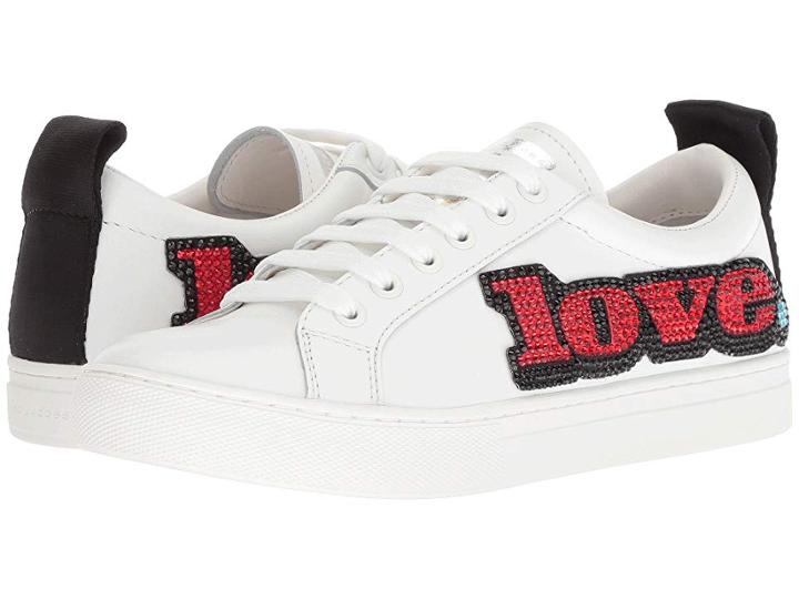 Marc Jacobs Love Embellished Empire Sneaker (white Multi) Women's Shoes