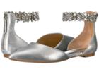 Badgley Mischka Morgen Ii (silver Metallic Suede) Women's Flat Shoes