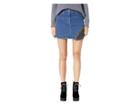 Sonia Rykiel Denim Mini Skirt With Side Zip (blue/black) Women's Skirt