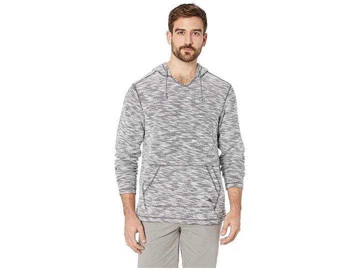 Tommy Bahama Pacific Flip Baja Pullover (fog Grey Heather) Men's Clothing