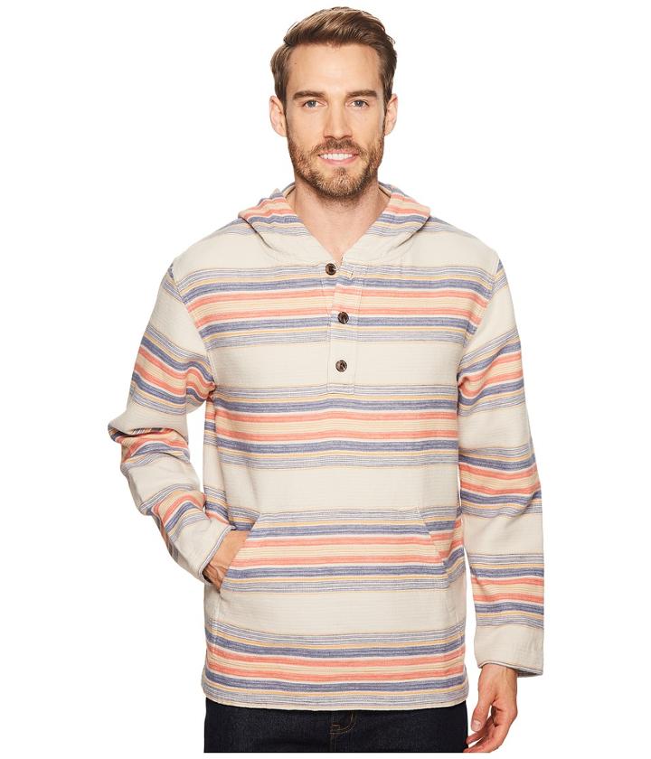 Pendleton Serape Stripe Popover Hoodie (siver Cloud Serape Stripe) Men's Sweatshirt