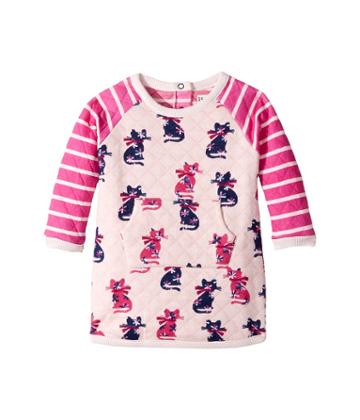Hatley Kids Elegant Kitty Mini Quilted Kanga Dress (infant) (pink) Girl's Dress