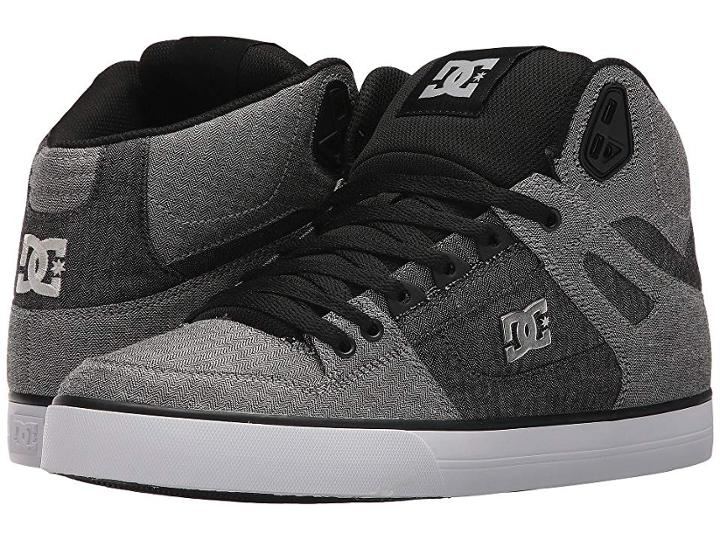 Dc Pure High-top Wc Tx Se (grey/white/grey) Men's Skate Shoes