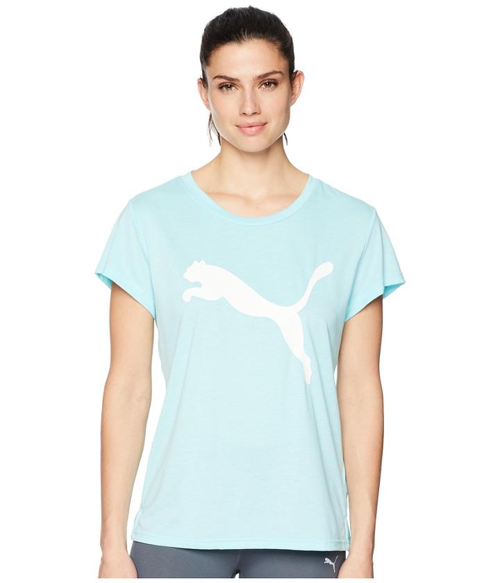 Puma Urban Sports Logo Tee (island Paradise) Women's T Shirt