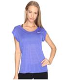 Nike Dri-fittm Cool Breeze Running Top (paramount Blue/reflective Silver) Women's Short Sleeve Pullover