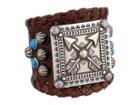 American West Cuff Bracelet (chestnut Brown/turqiouse/arrows) Bracelet