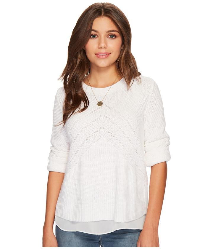 Lucky Brand Nico Sweater (pure White) Women's Sweatshirt