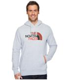 The North Face Half Dome Pullover Hoodie (tnf Light Grey Heather/bossa Nova Red Multi) Men's Sweatshirt