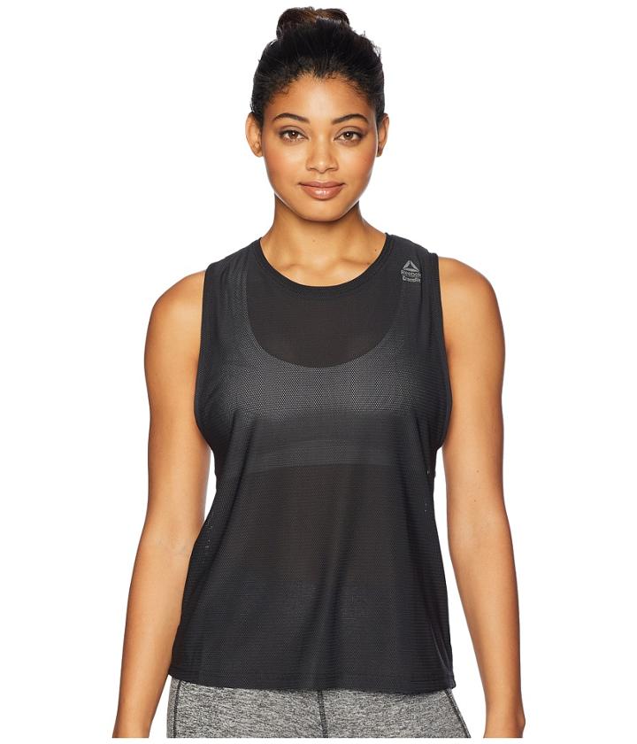 Reebok Crossfit Jacquard Tank Top (black) Women's Clothing