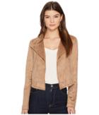 1.state Cropped Suede Jacket (sugar Maple) Women's Coat