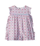 Joules Kids Woven Frill Dress (infant) (cream Summer Mosaic) Girl's Dress