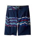 Volcom Kids Macaw Mod Boardshorts (big Kids) (blue Combo) Boy's Swimwear