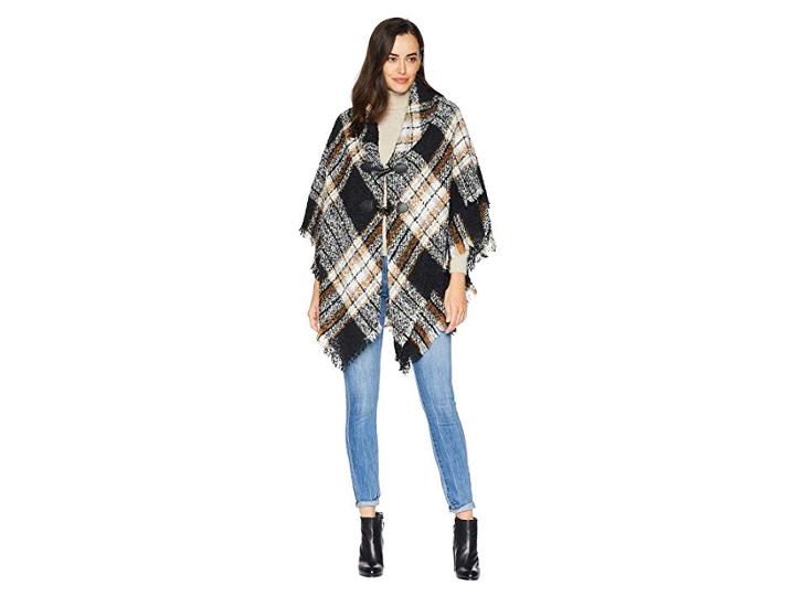 Collection Xiix London Boucle Plaid Toggle (black) Women's Clothing