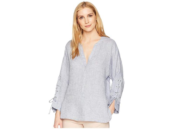 Nic+zoe Cliff View Top (indigo Wash Mix) Women's Clothing