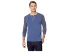 Lucky Brand Burnout Thermal Color Block Tee (estate Blue Body/navy Sleeve) Men's Clothing