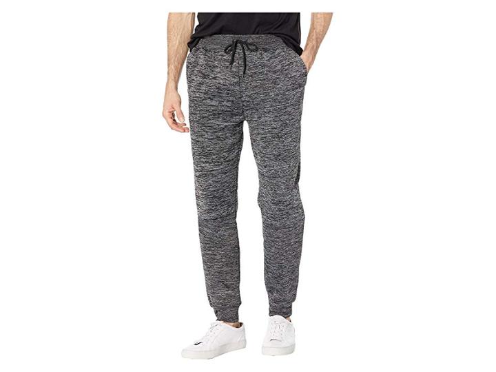 U.s. Polo Assn. Haze Space-dyed Fleece Joggers (black Heather) Men's Casual Pants