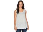 Nally & Millie High-low Tank With Back Panel (heather Grey) Women's Sleeveless
