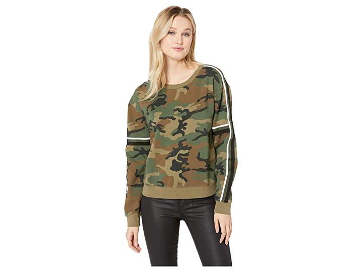 Sanctuary Backtrack Camo Fleece Sweatshirt (love Camo) Women's Sweatshirt
