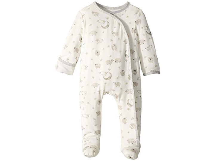 Mud Pie Counting Sheep Kimono Footed Sleeper (infant) (cream) Kid's Jumpsuit & Rompers One Piece