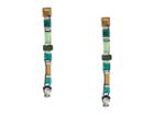 Steve Madden Rhinestone Linear Drop Earrings (blue/yellow/gunmetal-tone) Earring