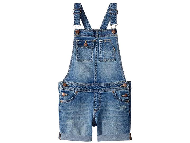 Lucky Brand Kids Essie Denim Shortall In Christie Wash (little Kids) (christie Wash) Girl's Overalls One Piece
