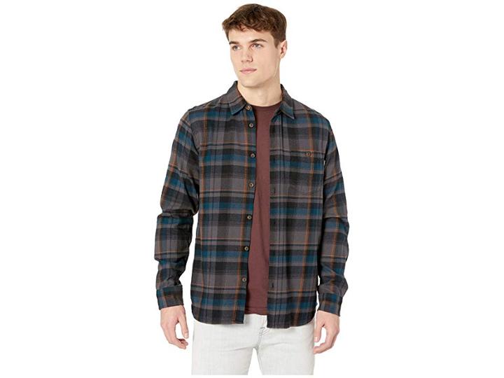 O'neill Redmond Flannel (black) Men's Long Sleeve Button Up