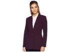 Calvin Klein Knit Button Front (aubergine) Women's Clothing