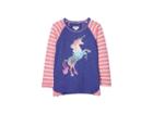Hatley Kids Playful Unicorn Raglan Tee (toddler/little Kids/big Kids) (blue) Girl's T Shirt