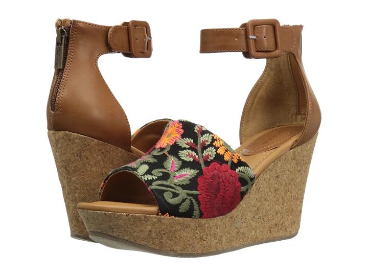 Kenneth Cole Reaction Sole Quest (floral Embroidered) Women's Wedge Shoes