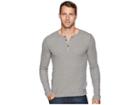 Boss Hugo Boss Trix Long Sleeve Waffle Henley (heather Grey) Men's Long Sleeve Pullover