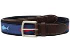 Vineyard Vines Patriot Shark Canvas Club Belt (moonshine) Men's Belts