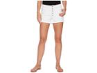 Hudson Jeans Zoeey High-rise Button Cut Off Shorts In White (white) Women's Shorts