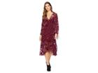 For Love And Lemons Sophie Velvet Floral Midi Dress (pansy) Women's Dress