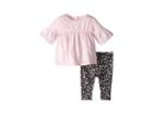 Ralph Lauren Baby Shirred Top Floral Leggings (infant) (deco Pink) Girl's Active Sets