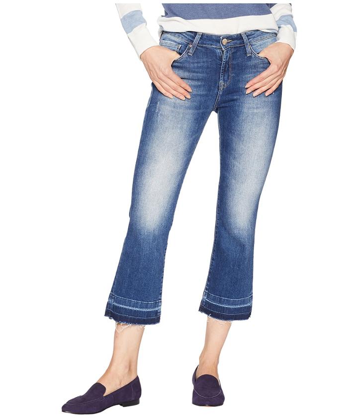 Mavi Jeans Anika Crop Flare Jeans In Mid Used Vintage (mid Used Vintage) Women's Jeans