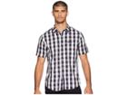 Sean John Short Sleeve Checker Shirt (bright White) Men's Clothing