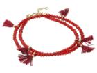 Shashi Laila Crystal Wrap Bracelet (red) Bracelet