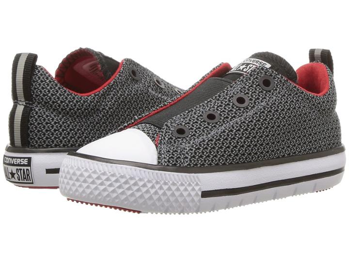 Converse Kids Chuck Taylor All Star Hyper Lite Ox (infant/toddler) (cool Grey/enamel Red/white) Girls Shoes