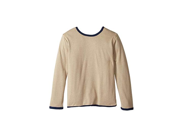 4ward Clothing Four-way Reversible Long Sleeve Jersey Top (little Kids/big Kids) (navy/oatmeal) Boy's Clothing