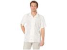 Tommy Bahama Scrolling Vines Camp Shirt (coconut Cream) Men's Clothing